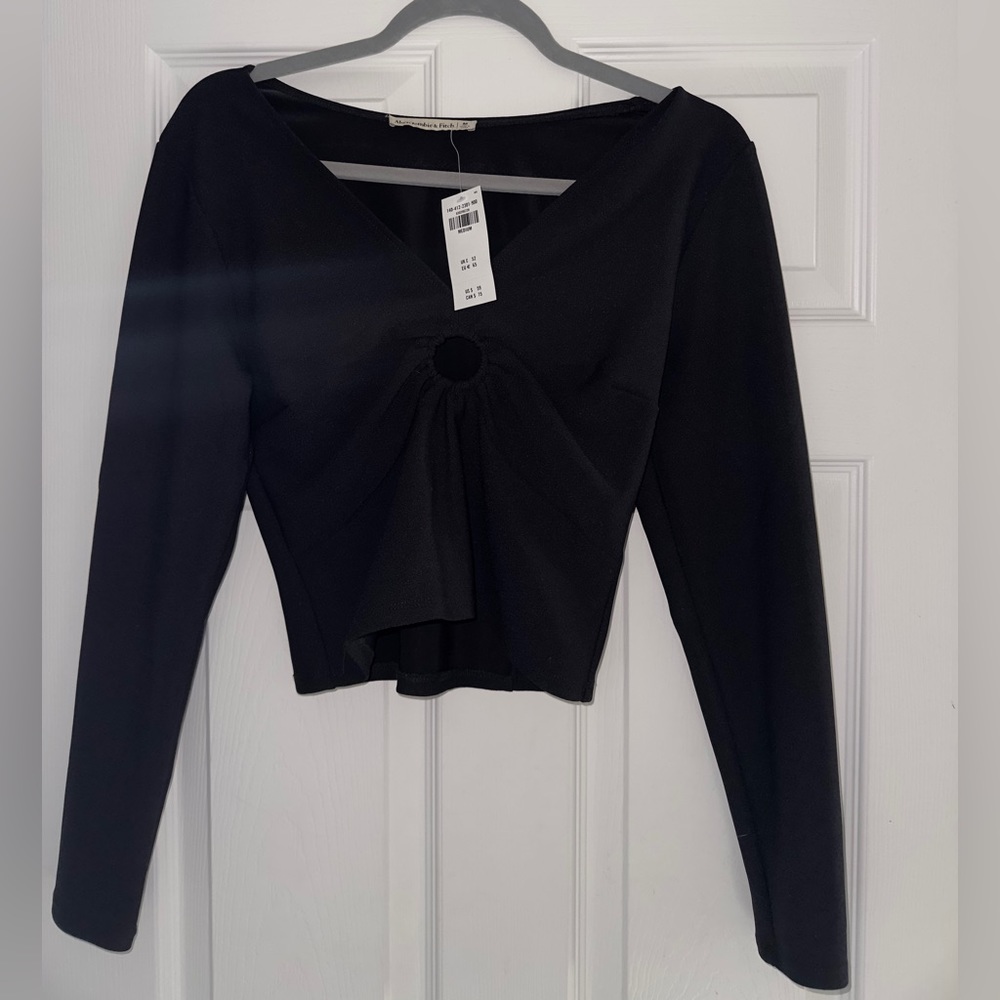 Abercrombie & Fitch Long Sleeve O-Ring Detail Shirt